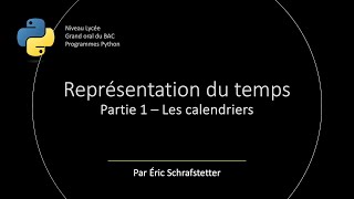 Représentation du temps  Les calendriers [upl. by Nosam]