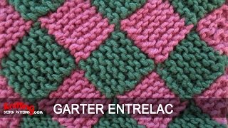 Garter Entrelac Knitting [upl. by Eelasor]