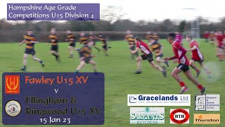 Fawley U15 v Ellingham amp Ringwood U15 15123 Full Match [upl. by Rowen]