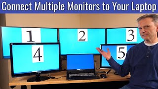 Add 5 or More External Monitors for Laptop Using Docking StationUSB Go Beyond Dual Monitor Setup [upl. by King684]