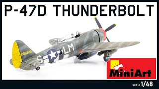 The All New MiniArt 148 P47D Thunderbolt Full Build Review [upl. by Annahoj227]