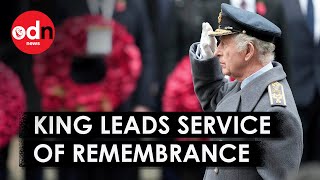 Remembrance Sunday King Charles Leads British Ceremony at The Cenotaph in London [upl. by Htebazle454]