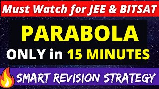 Parabola  All Formulas amp Concepts Revision in 15 mins 🔥🔥  By Harshal Sir  BITS Pilani  JEE 2022 [upl. by Ahseek]