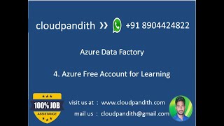 Azure Data Factory  Create Azure Free Account for Azure Data Factory [upl. by Ronacin]