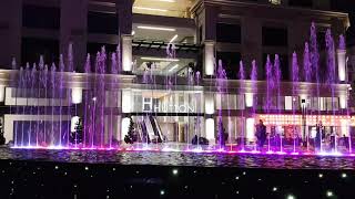 Plaza Arkadia Fountain Colourful Rainbow Light Up Display [upl. by Ardnic]