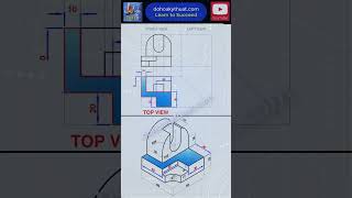 HOW TO DRAW Orthographic Projection  Engineering Drawings  Short [upl. by Nosidam]