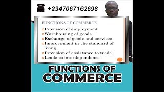 FUNCTIONS OF COMMERCE [upl. by Atkinson870]