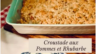 Comment faire une Croustade aux pommes et rhubarbe en 5 min Crumble Apple rhubarb in 5 minutes [upl. by Vyky793]