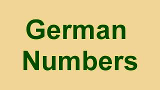 Numbers song  German  20  Count to 20 in German [upl. by Eldoree]