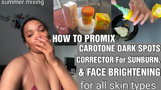 how to promix FACE CAROTONE DARK SPOTS CORRECTOR Cream for SunburnBrightening amp Glowing For Summer [upl. by Lyns710]