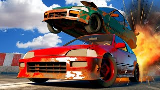 Destructive Race Ends in Big Crashes amp Hurt Feelings in BeamNG Drive Mods [upl. by Queena]