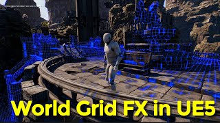 World Grid Effect with Post Process Material in UE5 👉 Trailer [upl. by Ceil171]