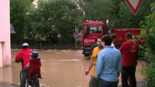 WEINGARTEN HOCHWASSER 15082011 ÜBERSCHWEMMUNG SCHERZACH [upl. by Nirrok]