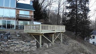 Building a freestanding deck on a slope [upl. by Zephaniah440]