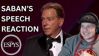 ALABAMA FAN REACTS TO NICK SABANS ESPY SPEECH [upl. by Issie]