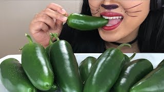 ASMR SPICY JALAPEÑO PEPPER PLATTER  Crunchy Eating Sounds  ASMR Phan [upl. by Anaeco]