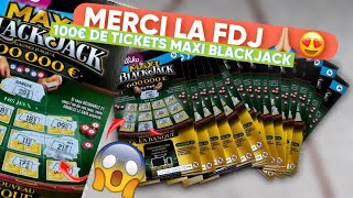 MAGNIFIQUE 🤩 100€ DE MAXI BLACKJACK 🍀 JE GRATTE 20 TICKETS ET… [upl. by Acire]