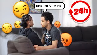 IGNORING MY BOYFRIEND FOR 24 HOURS PRANK💔 HE CRIED🥹 [upl. by Ozan56]