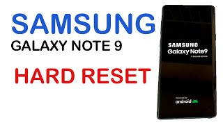 How to Hard Reset SAMSUNG GALAXY NOTE 9 SMN960F [upl. by Analad856]