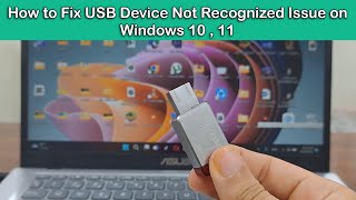 How to Fix USB Device Not Recognized Issue on Windows 10  11 [upl. by Earl]