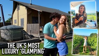 WE STAYED AT THE UKS MOST LUXURY GLAMPING SITE⛺best weekend away ever [upl. by Addia]