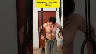 Callisthenics workout Day1 Learning dips bodybuildingcalisthenicsworkout [upl. by Valerian]