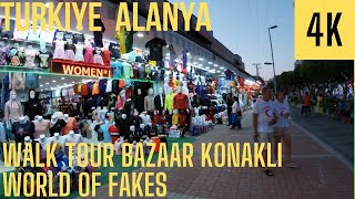 Turkey Alanya06 JulyWalk TourFakes Market Konakli4K [upl. by Carmon893]