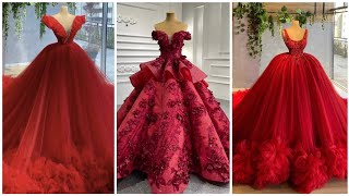 beautiful bridal red ball gowns  cindrella ball gown  princess ball gowns ballgown shortvideo [upl. by Neelhsa]