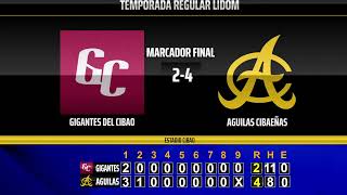 GIGANTES DEL CIBAO PIERDE CONTRA AGUILAS CIBAEÑAS  NUMEROS FINALES [upl. by Drawyeh]