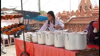 Food Tour around Prek Ho Market  Street food in Cambodia [upl. by Aizat159]