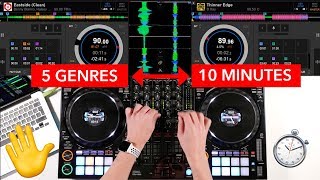 5 Genres in 10 Minutes Mixing amp Transition Ideas  Pioneer DDJ 1000 DJ Mix [upl. by Lrat169]