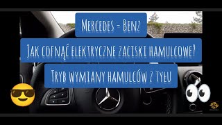 Mercedes Benz cofanie tłoczków elektryczny hamulec postojowy ręczny elektryczne zaciski jak cofnąć [upl. by Harneen]