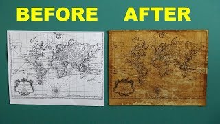 How To Make Paper Look Old  How to Age Paper Easy and Fast Technique 1 [upl. by Namqul]