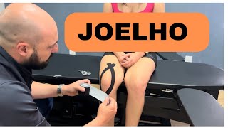 JOELHEIRA COM A KINESIO TAPING joelho futebol esporte [upl. by Chucho494]