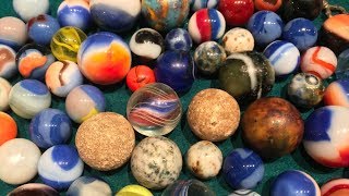 Rare amp Valuable Marbles from the 1800s My Lost Marble Collection Vintage Toys [upl. by Airtemak]