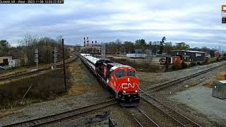 Canadian National 3309 leads the geo track inspector in Durand MI [upl. by Nisay]