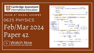 IGCSE Physics Paper 42  FebMar 2024  062542FM24 Q16 SOLVED [upl. by Quincey]