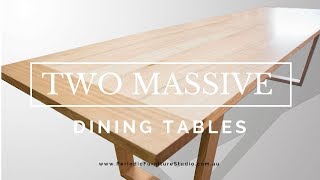 a very modern and very large pair of dining tables  14 seater dining tables [upl. by Heffron384]