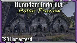 Quondam Indorilia Hall ESO House Preview  Large Dunmer House Elder Scrolls Online [upl. by Airrat141]