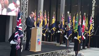 Duke Of Cambridge Prince William Speech National Memorial Arboretum DDay Service 2019 [upl. by Annawak]