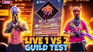 1V2 LIVE GUILD TEST❤️‍🔥 freefire freefirelivestream freefireguildtest nonstopgaming blackshout [upl. by Zsolway]