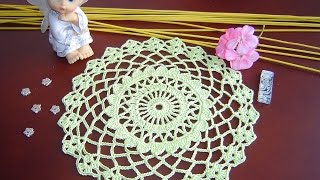 Hermoso tapete tejido a crochet  55 cm de diámetro  24 hileras [upl. by Paver144]