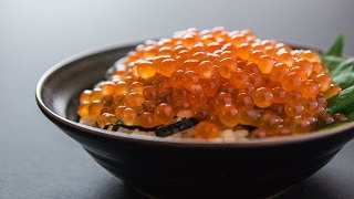 Make ikura from salmon roe [upl. by Thurber]