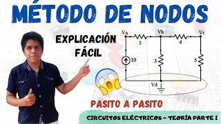 MÉTODO DE NODOS en CIRCUITOS ELECTRICOS ⚠️ ANALISIS DE NODOS ➤ EXPLICACIÓN FÁCIL En 6 PASOS 😱 [upl. by Ydroj]