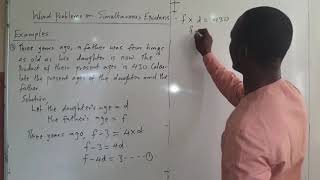 Word Problems on Simultaneous equations [upl. by Blinni535]