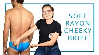 Sexy Mens Underwear The Soft Rayon Cheeky Briefs From Body Aware [upl. by Fitzgerald973]