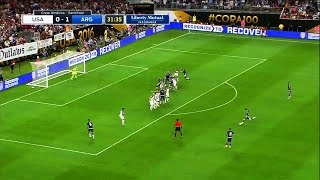 Messi Free Kick vs USA ► in 1080p amp with English Commentary HD [upl. by Hopkins243]