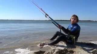 kiteboarding lesson  how to waterstart  One Launch Kiteboarding [upl. by Kavita147]