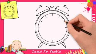 Come disegnare un orologio FACILE passo per passo per bambini 1 [upl. by Quick]