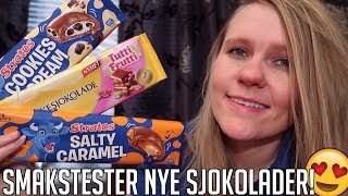 Freia Melkesjokolade med Tutti frutti gelegodis i SMAKSTESTER NYE SJOKOLADER [upl. by Ahsai435]